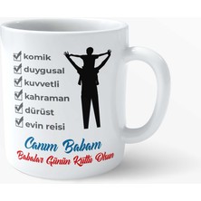 Babalar Günü Özel – Babalar Günün Kutlu Olsun Tasarımlı Porselen Kupa | Hediye Kupa