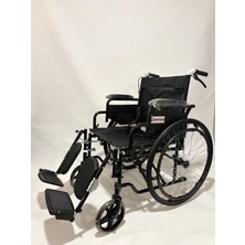 BEMOR Manuel Tekerlekli Sandalye Katlanabilir Refakatçi Frenli Sökülebilir Ayaklı Emniyet Kemerli Hasta & Engelli 100 Kg