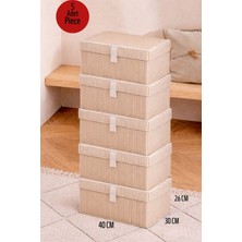 ALAS 5 Adet Çok Amaçlı Baza Altı Giysi & Yastık Mini Hurç