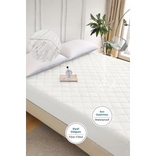 Evien Home Sıvı Su Geçirmez Yatak Koruyucu Alez Full Kenar Lastikli Kapitone Yıkanabilir Beyaz