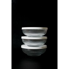 Feyza Design Beyaz Saklama Kabı Seti 3'lü, 1500 Cc, Pratik ve Şık Tasarım