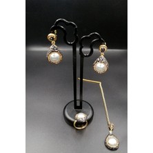 Kaftan Collection Hint Işi Küpe , Yüzük ve Alınlık Aksesuarı