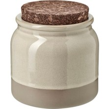 Feyza Design Bej Seramik Kavanoz 1l, Şık ve Dayanıklı Saklama Çözümü