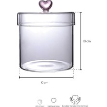 Feyza Design Şeffaf Borosilikat Cam Kavanoz, 600 Ml, Sağlam ve Estetik Tasarım