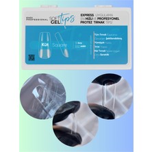 Özgürce 550 Adet Yeni Nesil Jel Tips, Küt Şeffaf, Profesyonel Kullanım