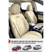Gm Design Premium Serisi Lüks Keten Oto Koltuk Kılıfı (Peugeot 206-207-208-306-307-407- Uyumlu)