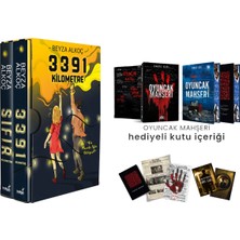 İndigo Kitap 3391 Km Serisi 2 Kitap Kutulu Ciltli ve Oyuncak Mahşeri Yan Boyamalı Kutu Ciltli