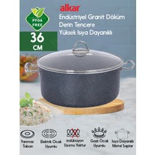 Fithome Sanayi Tipi Granit Döküm Büyük Boy Derin Tencere Işyeri Lokanta Boy 34-36-38-40 cm