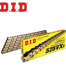 Did 525-100VX3 2016-2020 Triumph Thruxton 1200 R Uyumlu Zincir Vx3 Xring Gold (Sarı) Renk
