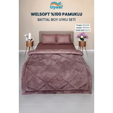 Uysal Yorgan Welsoft Akfil Battal Boy Uyku Seti GÜL KURUSU