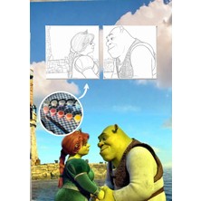 Piece Of Date Shrek ve Fiona Tuval Boyama Seti