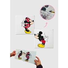 Piece Of Date Mickey & Minnie Taşlı Tuval
