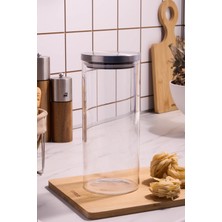 Feyza Design 1600 ml Cam Saklama Kabı, Vakum Kapaklı, Güçlü ve Şık Tasarım