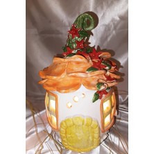 Rahan Hobbit Evi Peri Evi El Işi Hand Made Hobit Evi Seramik Oyuncak Dekor Mumluk Şamdan