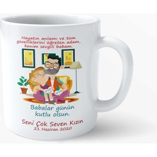 Babalar Günü Özel – Babalar Günün Kutlu Olsun Tasarımlı Porselen Kupa | Hediye Kupa