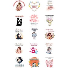 Bimotif Anneler Günü Sticker Seti, 4x4 Cm, 300 Adet (20 Sayfa)