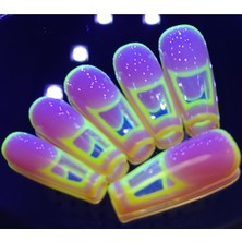 Özgürce Parlak Neon Balerin Takma Tırnak Seti, Şık ve Renkli Tasarım