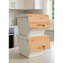 Feyza Design Bambu Desenli 2’li Sebzelik Seti, Estetik ve Şık Tasarım