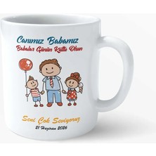 Babalar Günü Özel – Babalar Günün Kutlu Olsun Tasarımlı Porselen Kupa | Hediye Kupa