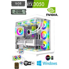 Apphirex Rebirth W85 Ryzen 5 5500 | 16GB Ram | 512GB M2 SSD | RTX3050 | Sıvı Soğutmalı Beyaz Masaüstü Oyuncu Bilgisayarı