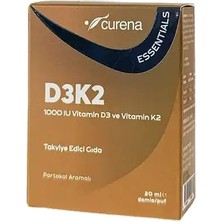 Marnys Curena Essentials 1000 Uı Vitamin D3 + K2 Damla 20 ml
