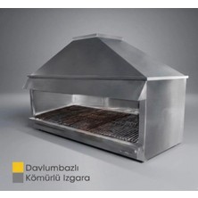 sc sonsesconcept sonsesconcept Paslanmaz Çelik Davlumbazlı Kömürlü Izgara, Ocakbaşı Mangal Set,