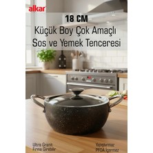 Fithome Döküm Granit Çelik Saplı Fırına Girebilir Derin Yemek Tenceresi