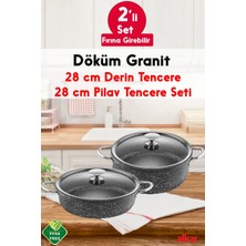 Fithome 2'li Granit Döküm Derin Tencere ve Pilav Tenceresi Seti