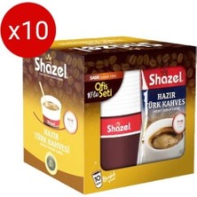 Shazel Hazır Türk Kahvesi Ofis Seti Sade / 10 Kutu