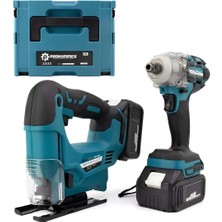 Prohummer PH269 Akülü Kömürsüz 2li Set Ayarlanabilir Dekupaj Testere ve 350NM Somun Sıkma Sökme 36V 5AH (Mavi)