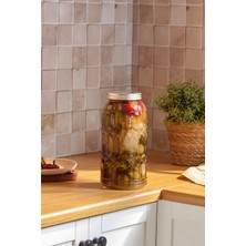 Feyza Design Şık ve Geniş 2700 ml Cam Kavanoz, Pratik ve Sağlıklı Saklama Çözümü