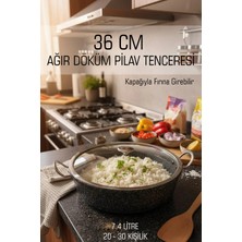 Fithome 36 cm Ağır Döküm Fırına Girebilir Büyük Boy Pilav & Karnıyarık Tenceresi