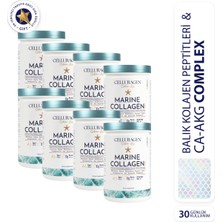 CELLURAGEN Cellular Life Marine Collagen Complex Balık Kolajeni Peptitleri ve Ca-Akg Içeren Takviye x 8 Adet