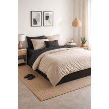 Reiter Nevresim Takımı.  Çift taraflı   Bej&siyah  renkleriyle   çarşaf ve yastıkları siyah muhteşem bir  takımdır