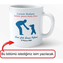 Babalar Günü Özel – Babalar Günün Kutlu Olsun Tasarımlı Porselen Kupa | Hediye Kupa