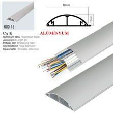 Scs Pazar 60X15 Aluminyum Balık Sırtı Kablo Kanalı