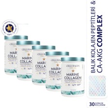 CELLURAGEN Cellular Life Marine Collagen Complex Balık Kolajeni Peptitleri ve Ca- Akg Içeren Takviye x 5 Adet
