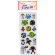 Ticon Sticker Puffy Kabartma Etiket 348953 Uzay