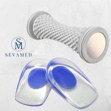 Ortopedik Silikon Tabanlık Topukluk Topuk Ayak Pedi Topuk Dikeni Tabanlığı ve Dikenli Doku Masaj Aleti Ayak Vücut Masaj Kırmed