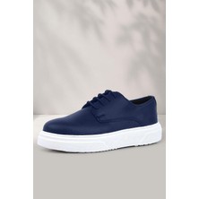 Xo Kids Rakerplus Derby Lacivert Mat Beyaz Taban Çocuk Klasik Ayakkabı