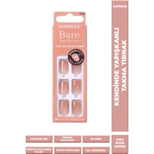 Özgürce Kendinden Yapışkanlı Kısa Nude Ombre Tırnak Seti