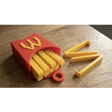 3D Snaxx Patates Görünümlü Dekoratif Mandal Organizer – Asılabilir Tasarım, Paket Kapatma Klipsli (6’lı)