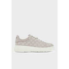 Emporio Armani Tamamı Logolu Kanvas Sneaker Ayakkabı Bayan Ayakkabı EW003997 AF23350 U6154
