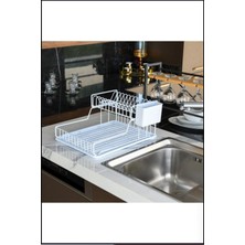 Feyza Design Iki Katlı Paslanmaz Bulaşık Kurutma Sepeti, Pratik ve Şık Tasarım