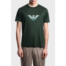 Emporio Armani Pamuk Karışımlı Slim Fit Bisiklet Yaka T Shirt Erkek T Shirt EM005271 AF10017 U7263