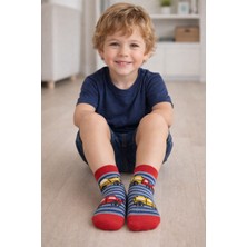 Gigi Giyim Araba Desenli ve Çizgili Erkek Çocuk Soket Çorap