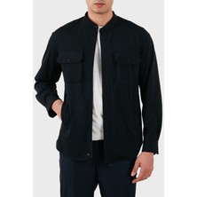 Emporio Armani Regular Fit Klasik Yaka Gizli Fermuarlı Gömlek Erkek Gömlek EM005427 AF23435 UB118