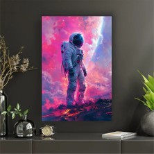 Uzay Temalı Dekoratif Cam Tablo