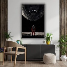 Uzay Temalı Dekoratif Cam Tablo