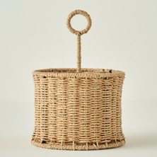 Feyza Design Dik Kaşıklık, Bölmeli, Doğal Ahşap, 18X13X27 Cm, Estetik ve Işlevsel